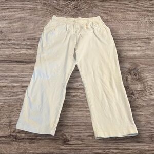 Fordays Women’s Cream Organic Cotton Pleated Pants Size Medium